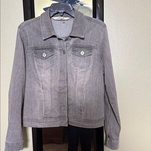 Charlie B Women's Gray Denim Jacket